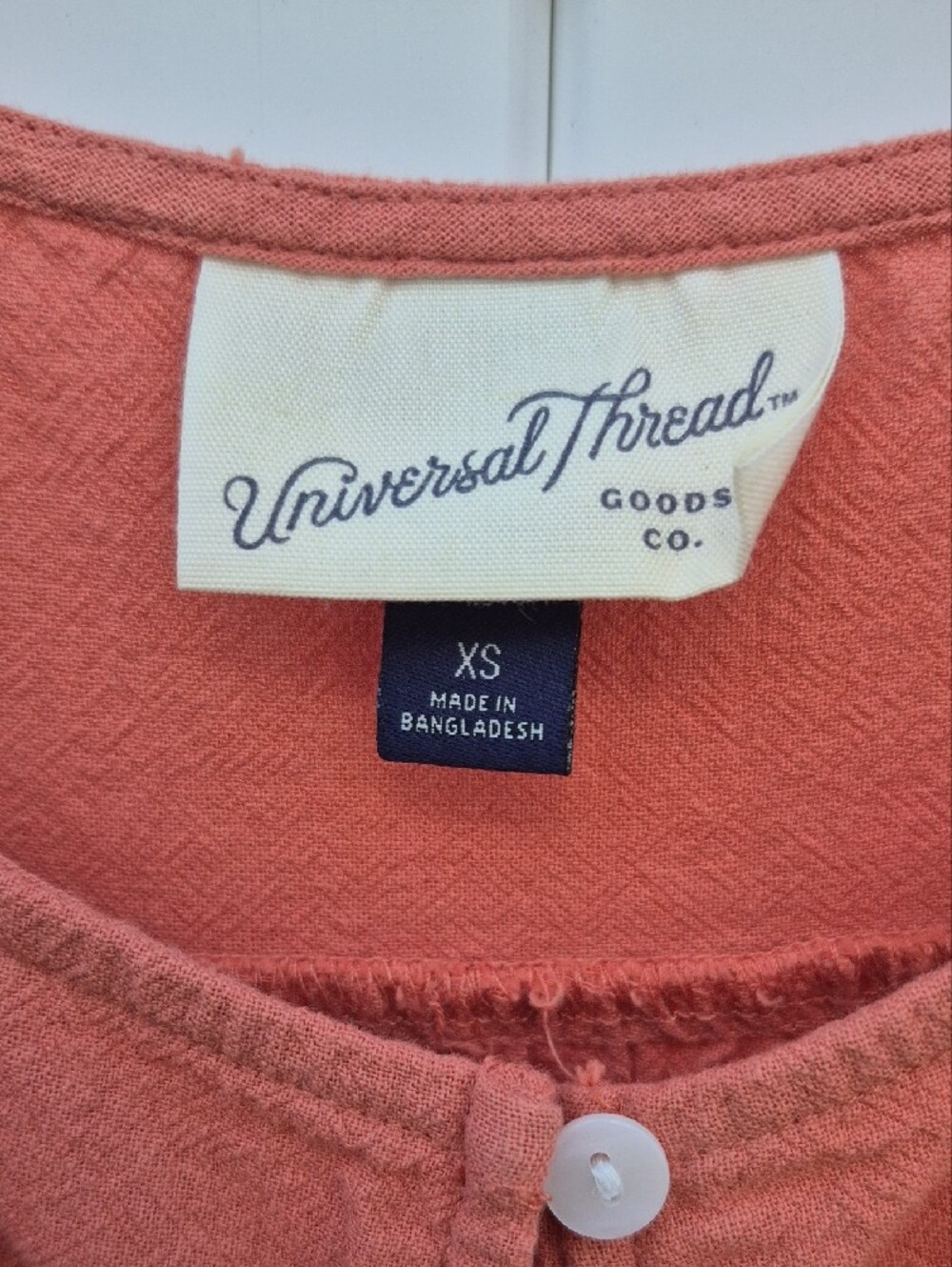 Universal Thread Coral Button-Neck Top - Picture 2 of 3